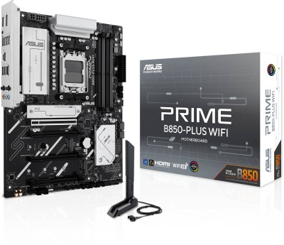 Asus PRIME B850-PLUS WIFI, AMD AM5, ATX, 4xDDR5, 5xPCI Express, 3xM.2 + SATA3 RAID, HDMI/DP, USB-C, 2.5Gbe LAN, WiFi 6E, Bluetooth 5.3, Aura Sync RGB