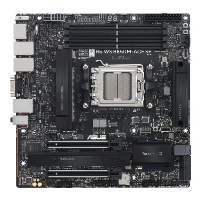 Asus PRO WS B850M-ACE SE, AMD AM5, 3xPCI Express, MicroATX, 4xDDR5, 2xM.2 + SATA3 RAID, VGA/HDMI/DP/USB-C, 10GbE+2.5GbE+1GbE LAN#2