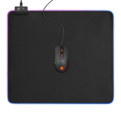 GAMING RGB mousepad, 450x400x4mm, 13 LED lägen, svart#2