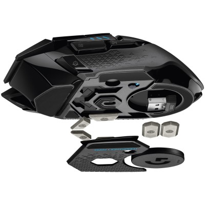 Logitech G502 Lightspeed, 16000 dpi, ställbar vikt, 11 programmerbara knappar, HERO-sensor, EWR2, Lightsync RGB#3