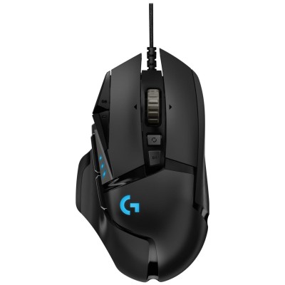 Logitech G502 Lightspeed, 16000 dpi, ställbar vikt, 11 programmerbara knappar, HERO-sensor, EWR2, Lightsync RGB