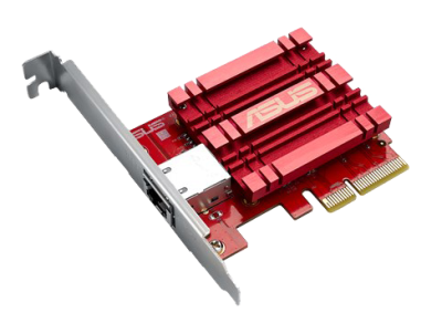 Asus XG-C100C V2, PCI-E 3.0 x2, 10Gbe, kylfläns