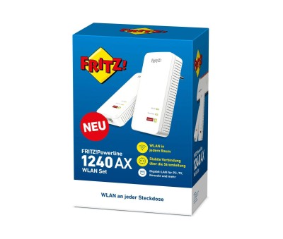 FRITZ!Powerline 1240 AX WLAN Set, WiFi 6 Mesh, 1200Mbps, 2-port Gigabit switch#3