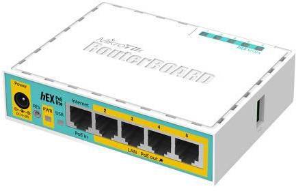 MikroTik hEX PoE lite RB750UPR2, 4xGigaLAN PoE