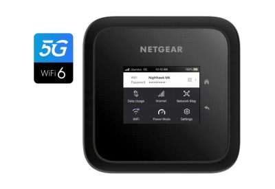 Trådlös 5G-router Netgear Nighthawk M6 5G, portabel WiFi 6E, AXE3600, batteri, SIM-slot