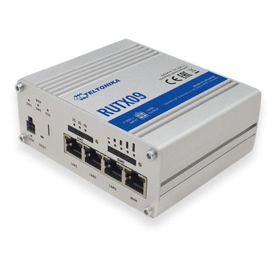 Router Teltonika RUTX09 LTE Cat 6 Giagabit Industrial
