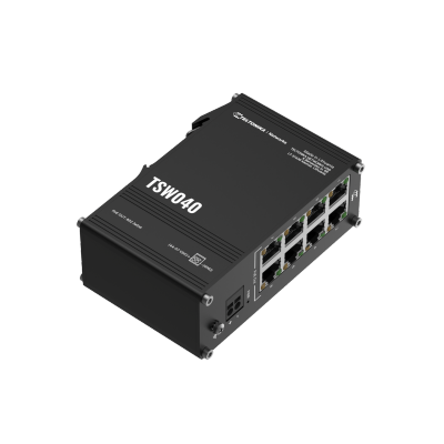 Teltonika NETWORKS TSW040 8-Port PoE+ Switch Unmanaged Fast Ethernet (10/100) Power over Ethernet (PoE) Black