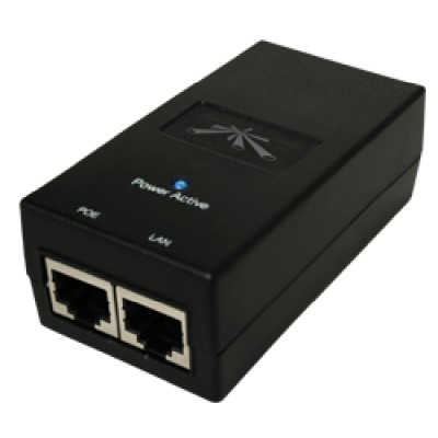 Ubiquiti Gigabit PoE (Power Over Ethernet) injektor (sändare), 24V/0,5A, 12W - Svart