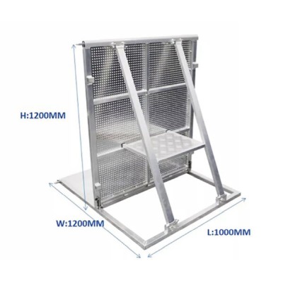 Amtech, kravallstaket i aluminium 1 x 1,2 x 1,2 m (B x D x H) 25,5kg#7