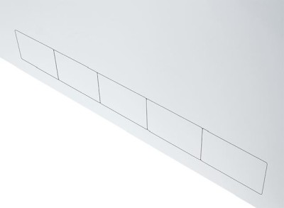 Vertikalt teknikskåp för väggmontage, 19", 2HE, 130mm djup, vit#6