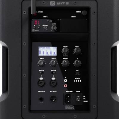 LD Systems LDANNY10 - 10" Bärbart batteridrivet Bluetooth® PA-system med mixer och 1x trådlös handhållen mikrofon#6
