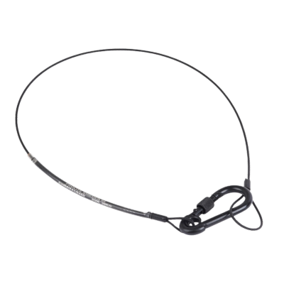 Säkerhetswire, Prolite, 2mm vajer, 80cm, 30kg, svart