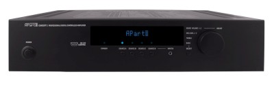 Integrated stereo amplifier for professional use, 4 Line + 1 Mic, RS232 & IR control, 2x 80Watts @ 4