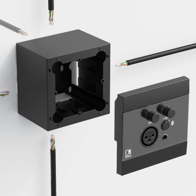 Audac WB200/SW, Förhöjningsram 1-fack, WP / NWP / NCP-paneler, vitt utförande, 80 x 80 x 59,5mm#2