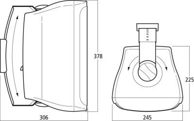 Monacor, 50W, 100V/8ohm, IP66, högtalarset, vit#2