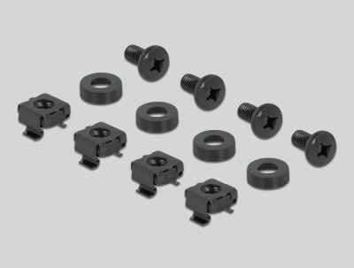 DeLOCK 19" Borstlist for kabelhantering med 4 krokar 1U svart#4