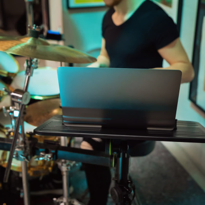 Kort högtalarstativ 35mm, aluminium, svart#11