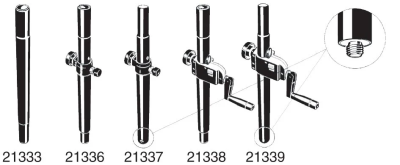 K&M 21338, justerbart rörstativ med vev för högtalare, svart#2