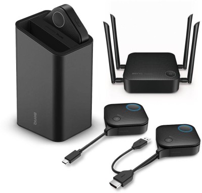 BenQ InstaShow VS20, 4k/UHD trådlös bild-/ljudöverföring, WiFi 6, basstation + 1st USB-C-sändare + 1st kombinerad USB-C/HDMI med hållare