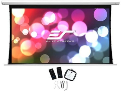 Elite Screens 110" 4K Elektrisk duk 244x137cm 16:9, Gain 1:1, MaxWhite, Saker Tab Tension Series