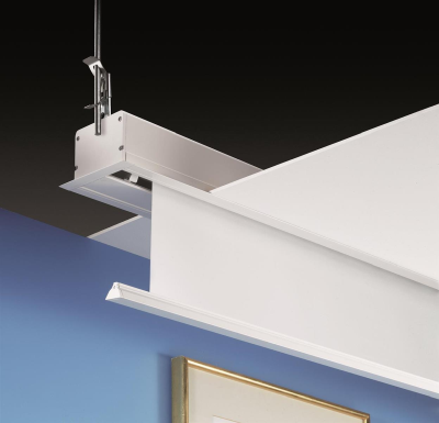 Euroscreen Sesame Electric Draper-ER Xpert Omaskerad/helvit 240cm x 240cm#3