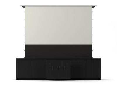 Multibrackets M Projektions-TV-möbel med laserfunktion, 84" tab tension, omaskerad/helvit, 186 cm x 105 cm, komplett med skärm och förinstallerad skärmlyft#2