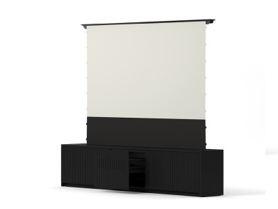 Multibrackets M Projektions-TV-möbel för laserprojektor 100", komplett med duk och förinstallerad skärmlyft, Svart