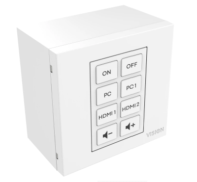 VISION Techconnect kontrollmodul med frontpanel - 8 knappar