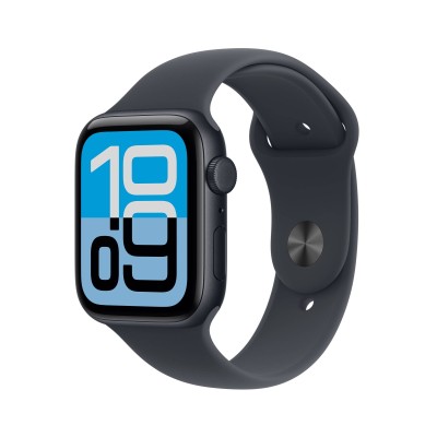 Apple Watch SE 3 GPS + Cellular 44mm Midnatt Aluminiumboett med Midnatt Sportband - M/L