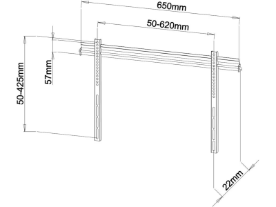 TV väggfäste för 40-65", VESA upp till 600x400, max 60kg#8