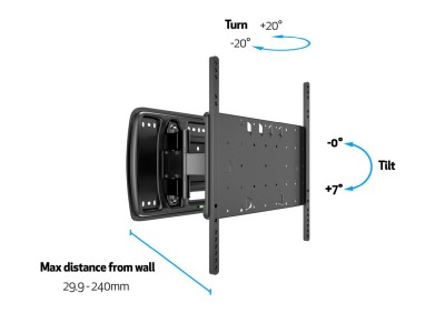 Väggfäste Multibrackets M VESA Super Slim Tilt & Turn 32-65", max 40 kg#19