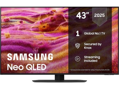 43" Samsung QN90F Neo QLED 4K Smart TV (2025) 165Hz, 4x HDMI, HDMI eArc 4K AI Upscaling, AI Processor, HDR Smart TV, Mini LED, Glare Free