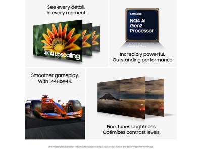 65" Samsung QN73F Neo QLED 4K Mini LED Smart TV (2025) 144Hz, 4x HDMI, HDMI eArc 4K AI Upscaling, AI Processor, HDR Smart TV, Mini LED, Dolby Atmos#2