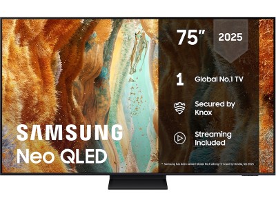 75" Samsung QN70F Neo QLED 4K Mini LED Smart TV (2025) 144Hz, 4x HDMI, HDMI eArc 4K AI Upscaling, AI Processor, HDR Smart TV, Mini LED, Dolby Atmos