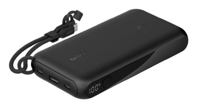 Belkin BoostCharge Power Bank, 20000mAh, 20W, 2xUSB-C, 1xUSB-A, med display