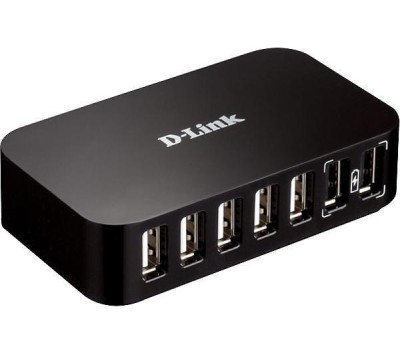 USB 2.0-hub D-Link DUB-H7, 7xUSB 2.0, inkl. strömadapter