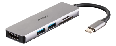 USB-C-hub D-Link DUB-M530, 5-in-1, HDMI/2xUSB-A, kortläsare SD/MicroSD