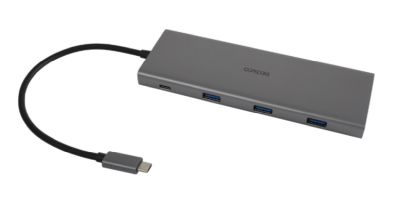 Dockningsstation Deltaco Triple, USB-C till 2xHDMI/DP/3xUSB 3.0/GigaLAN/USB-C 85W PD, kortläsare SD/MicroSD, ljud#2