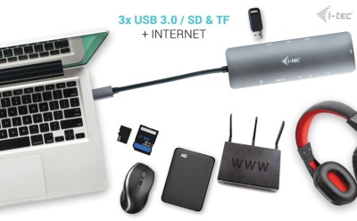 i-tec USB 3.1 Type C Docking Station for Notebook/Tablet/Smartphone - 100 W - 5 x USB Ports - 3 x US#12