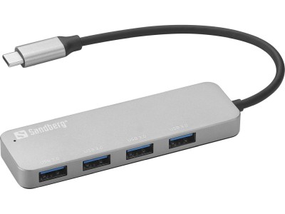 USB-C-hub Sandberg Hub Saver, 4xUSB 3.0 - Silver