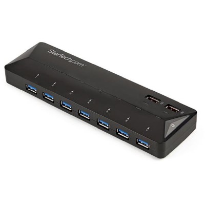 USB 3.0-hub StarTech ST93007U2C, 7xUSB 3.0 + 2x2,4A snabbladdningsportar, inkl. strömadapter