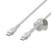 Belkin USB-C till USB-C kabel 3m (vit) Flätad silikon, snabbladdningskompatibel#2