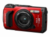 Olympus OM System TG-7 Red, 12 Mpixel, 4X zoom (25-100 mm), film 4K@30fps, vattentät till 15m, RAW, GPS, WiFi/Bluetooth - Röd