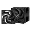 Fläkt 120 mm Arctic Cooling P12 PWM PST, 200-1800 rpm, 56.3 cfm, 5-pack - Svart#1