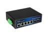 ALLNET ALL-SGI8106PMJ-BT, 4xPoE GbE, 2xSFP, fläktlös, DIN-skena, 360W PoE, Smart Layer2+#1