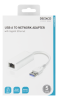 Adapter Deltaco, USB-A till Gigabit/RJ45 - Vit#2