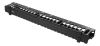 19” kabelhanterare, metall/plast, 1U, svart