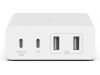 Belkin Boost Charge Strömadapter (vit), 108W, 2xUSB-A, 2xUSB-C, 2 M kabel#2
