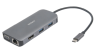 Dockningsstation Deltaco Dual, USB-C till HDMI/VGA/3xUSB 3.0/GigaLAN/USB-C 85W PD, kortläsare SD/MicroSD#1